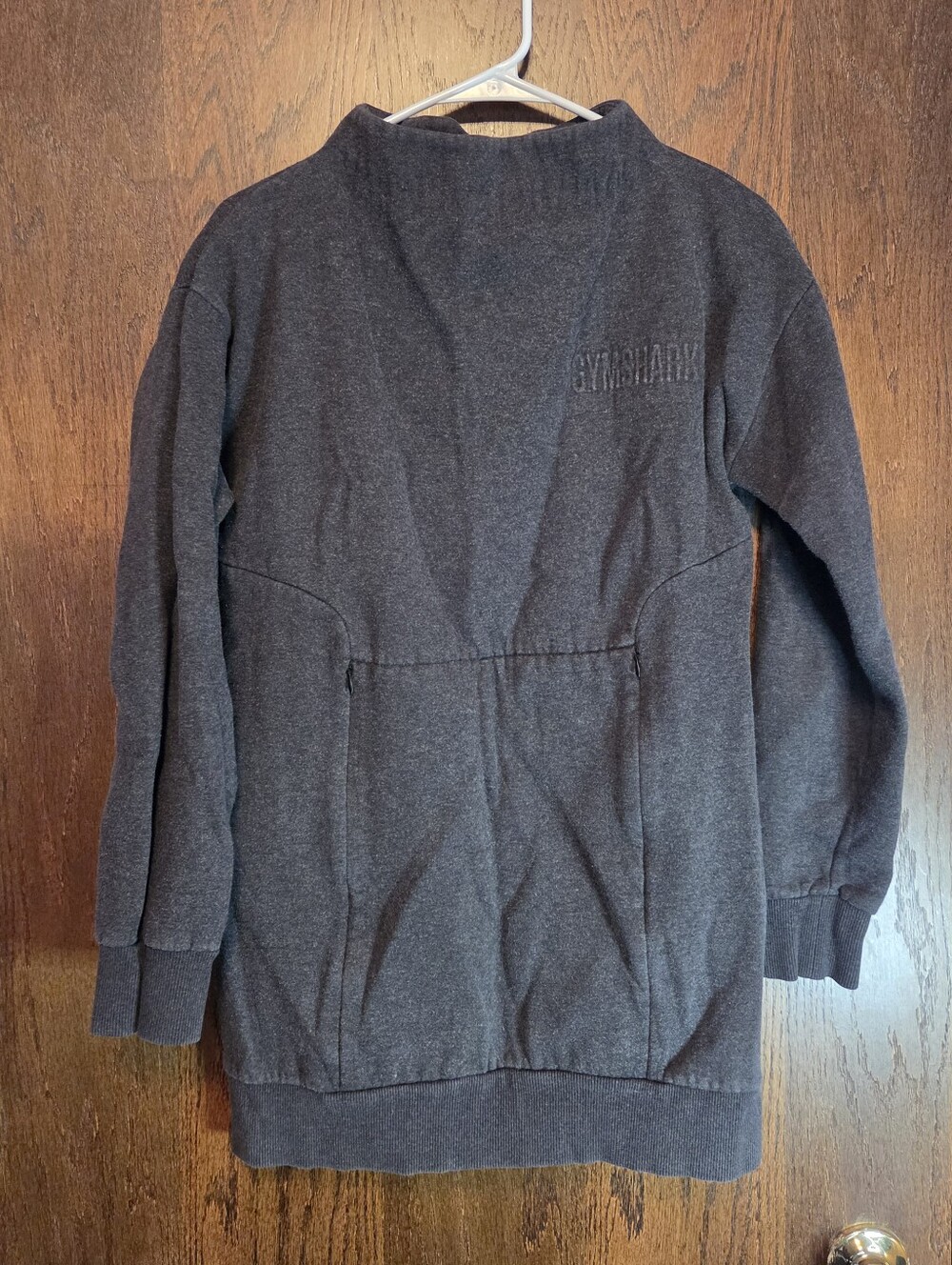 Gymshark Charcoal Mock Neck Tunic Sweatshirt